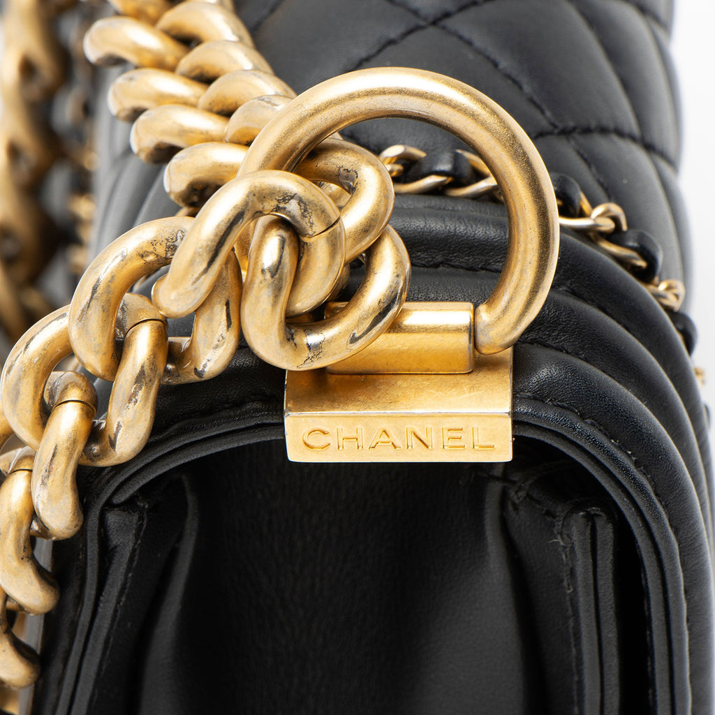Chanel Lambskin Chain Around Small Boy Bag