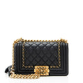 Chanel Lambskin Chain Around Small Boy Bag