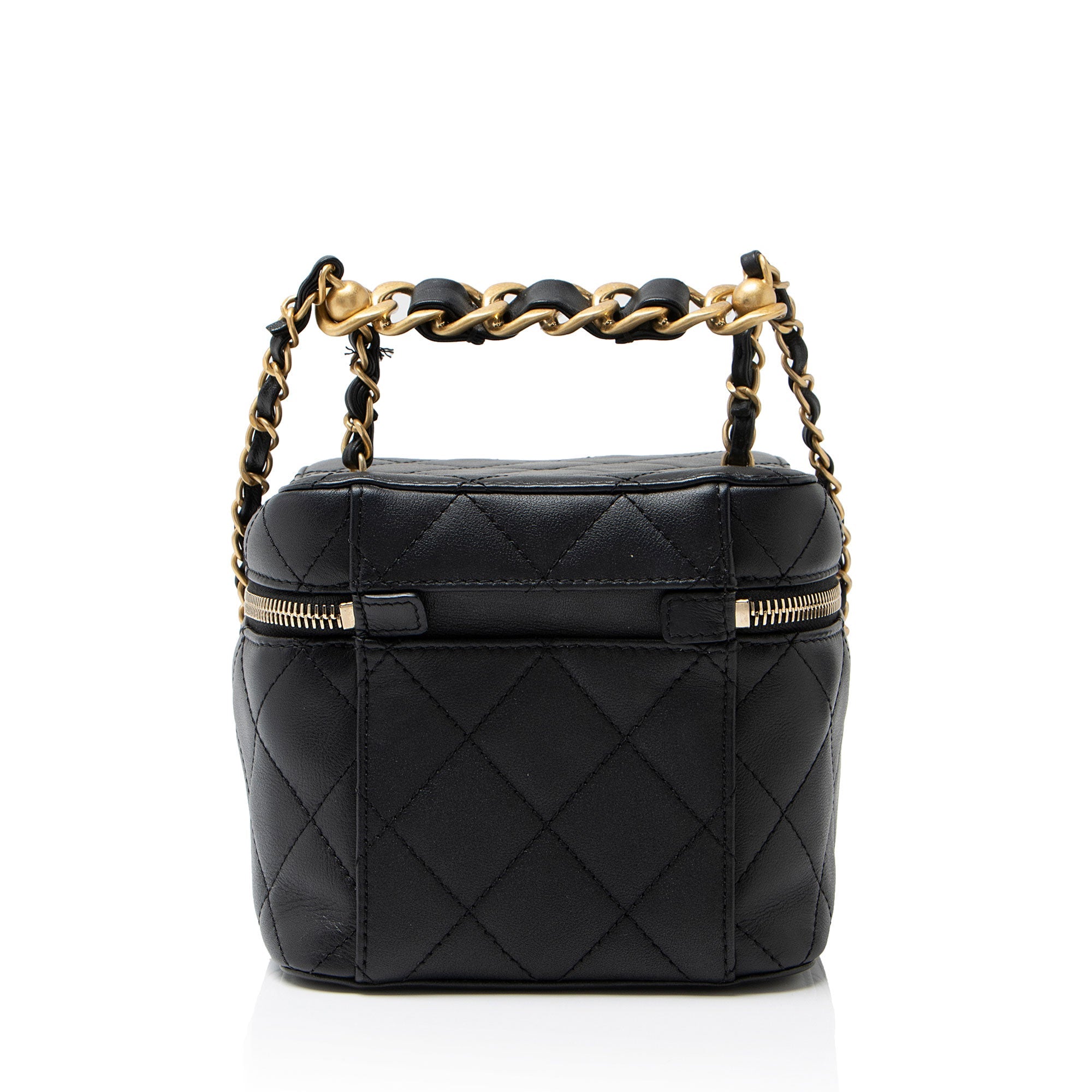 Chanel Lambskin CC Chain Bar Small Vanity Case