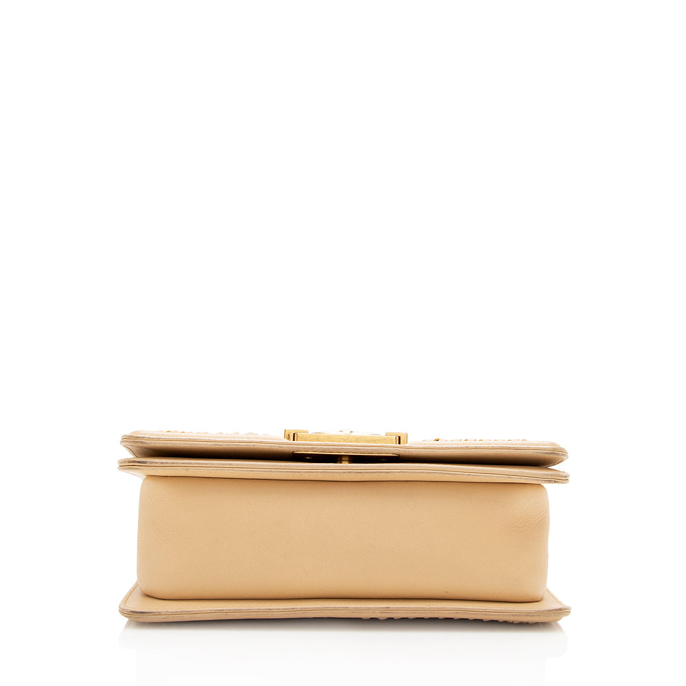 Chanel Lambskin Chain Top Handle Small Boy Bag (SHF-18238)