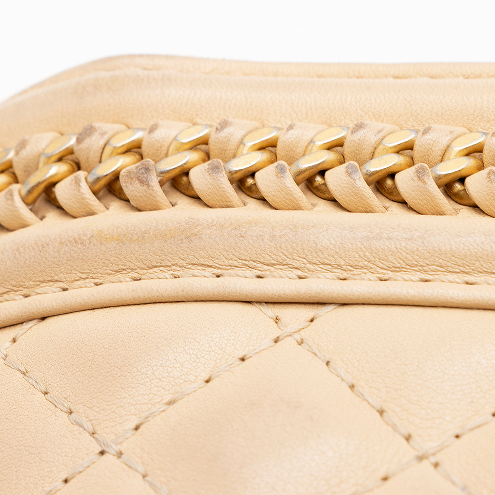 Chanel Lambskin Chain Top Handle Small Boy Bag (SHF-18238)