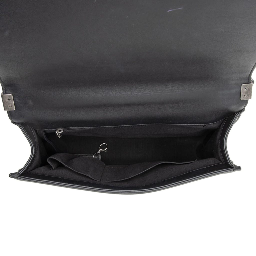 Chanel Lambskin Chevron Large Boy Bag (SHF-22909)