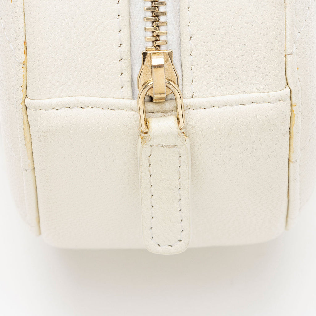 Chanel Lambskin Chic Pearls Round Clutch with Chain