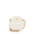 Chanel Lambskin Chic Pearls Round Clutch with Chain