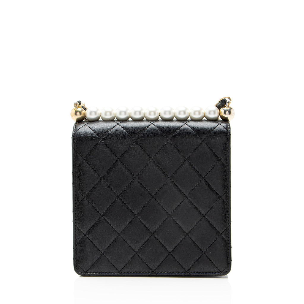 Chanel Lambskin Chic Pearls Small Vertical Flap Bag