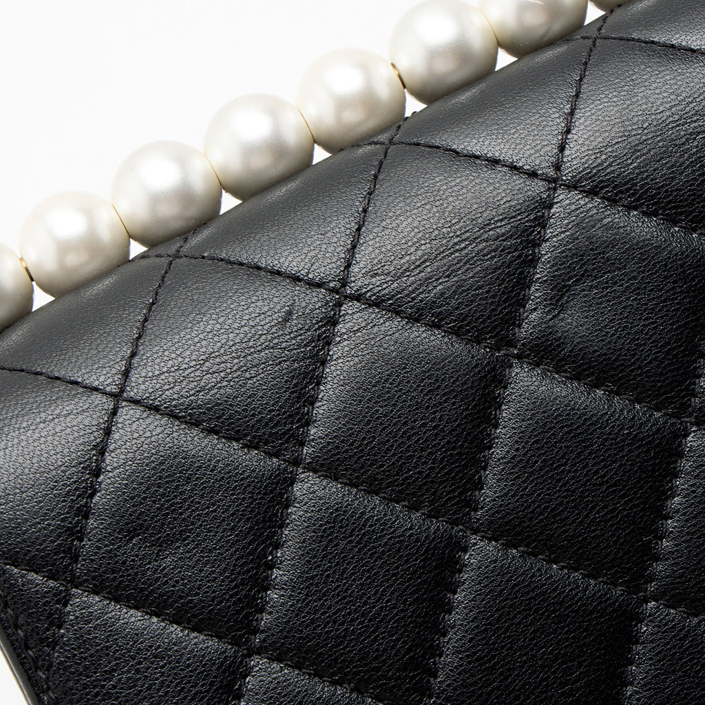 Chanel Lambskin Chic Pearls Small Vertical Flap Bag