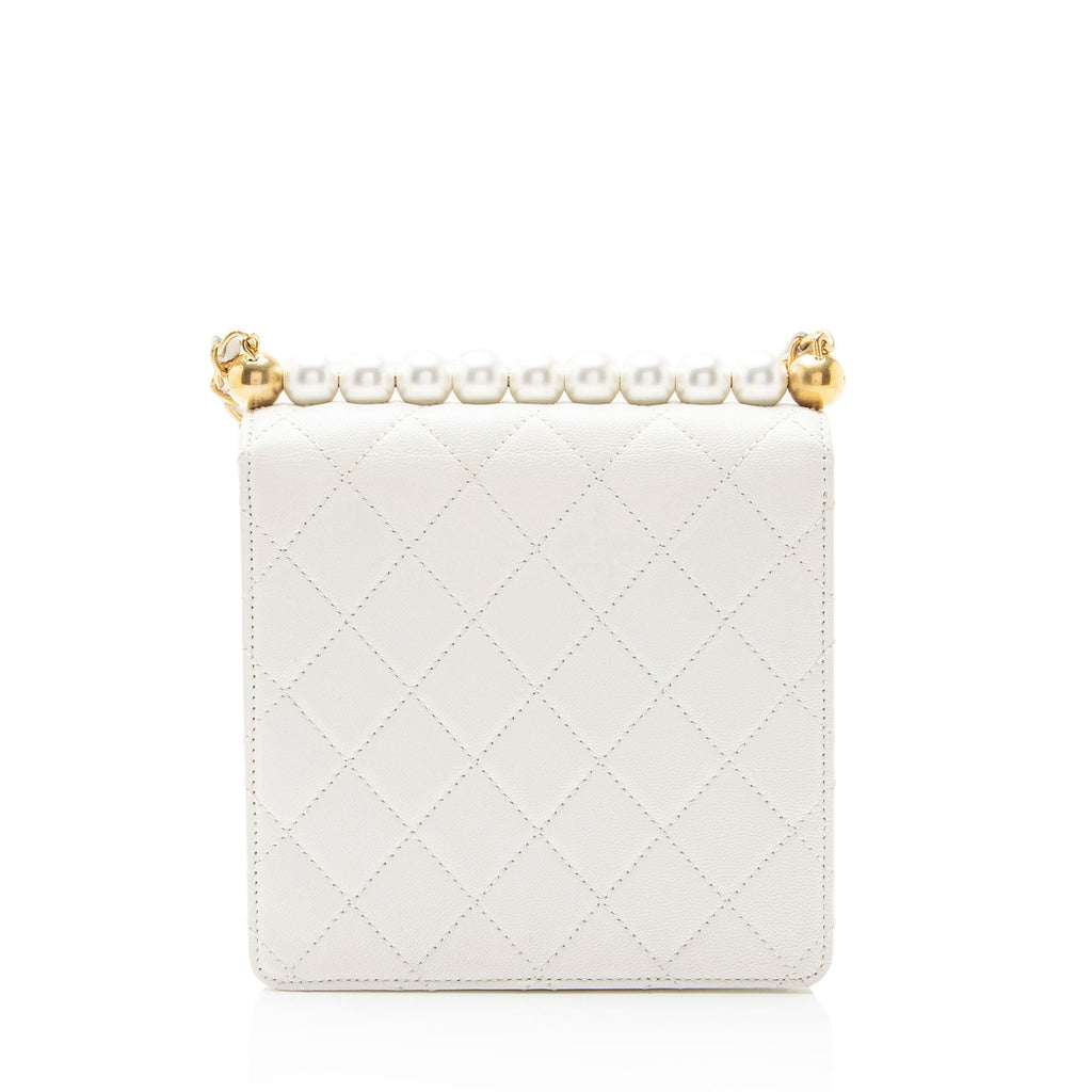 Chanel Lambskin Chic Pearls Small Vertical Flap Bag