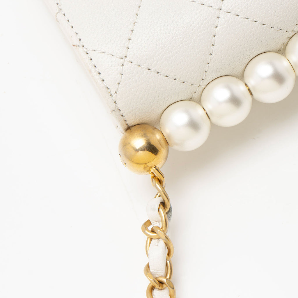 Chanel Lambskin Chic Pearls Small Vertical Flap Bag