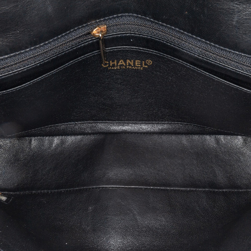 Chanel Lambskin Chocolate Bar Pearl Chain Flap