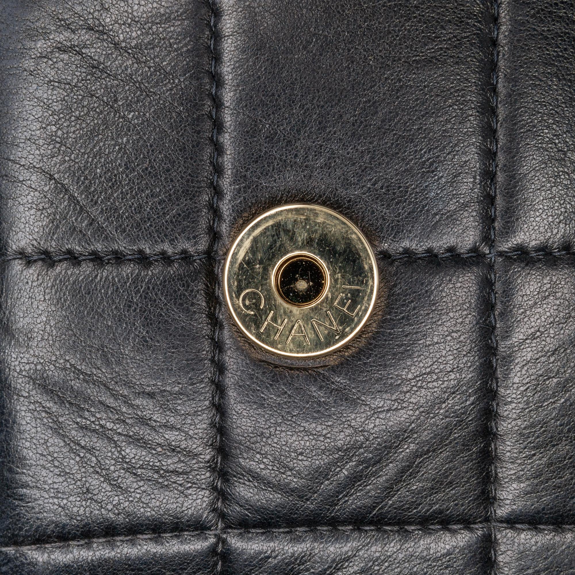 Chanel Lambskin Chocolate Bar Pearl Chain Flap