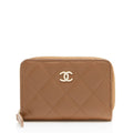 Chanel Lambskin CC Zip Around Coin Purse