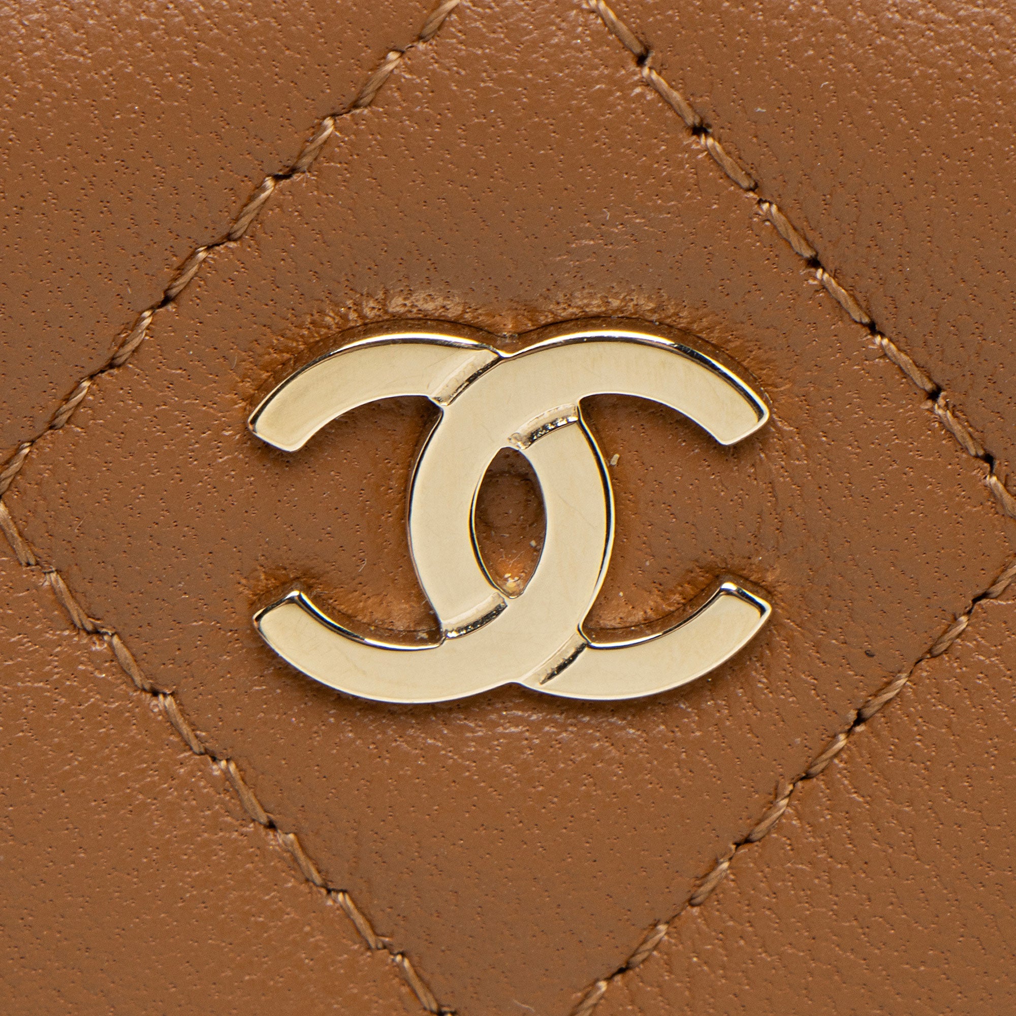 Chanel Lambskin CC Zip Around Coin Purse