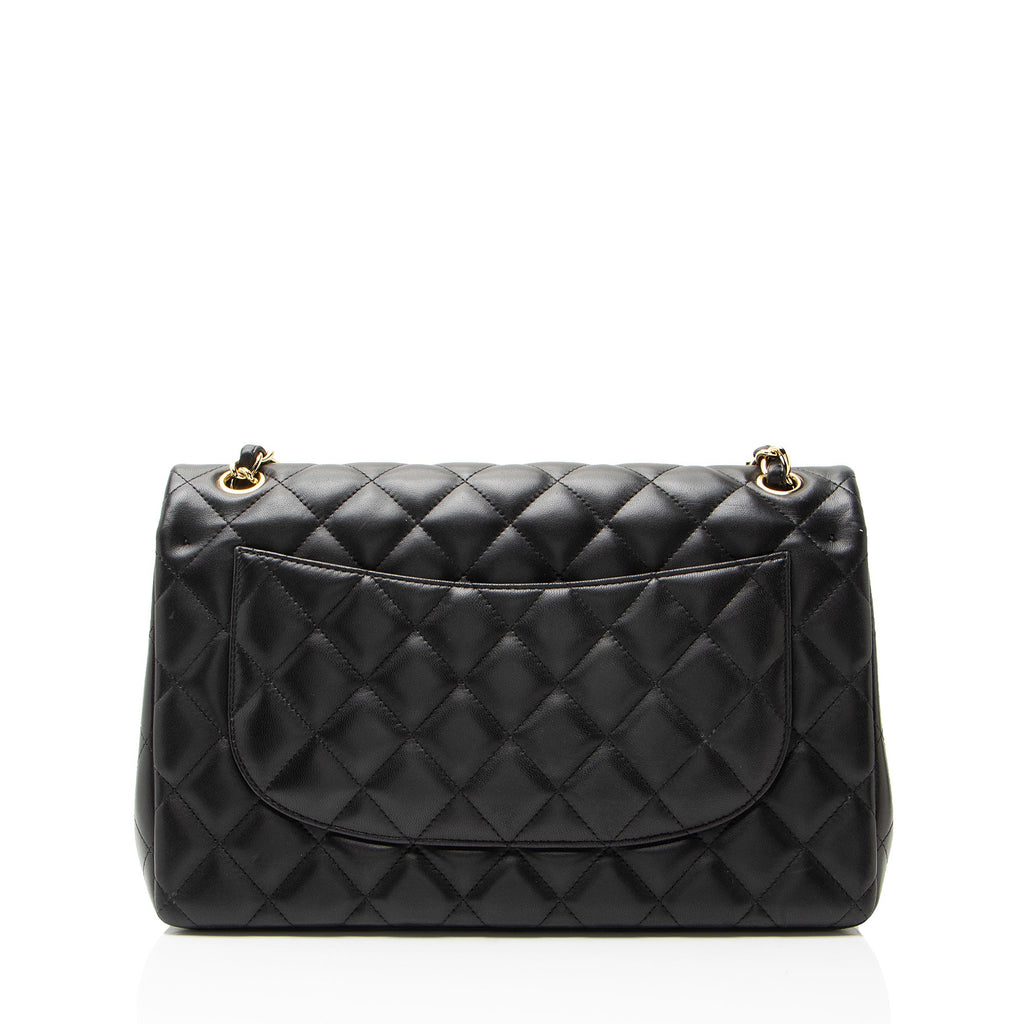 Chanel Lambskin Classic Jumbo Double Flap Bag