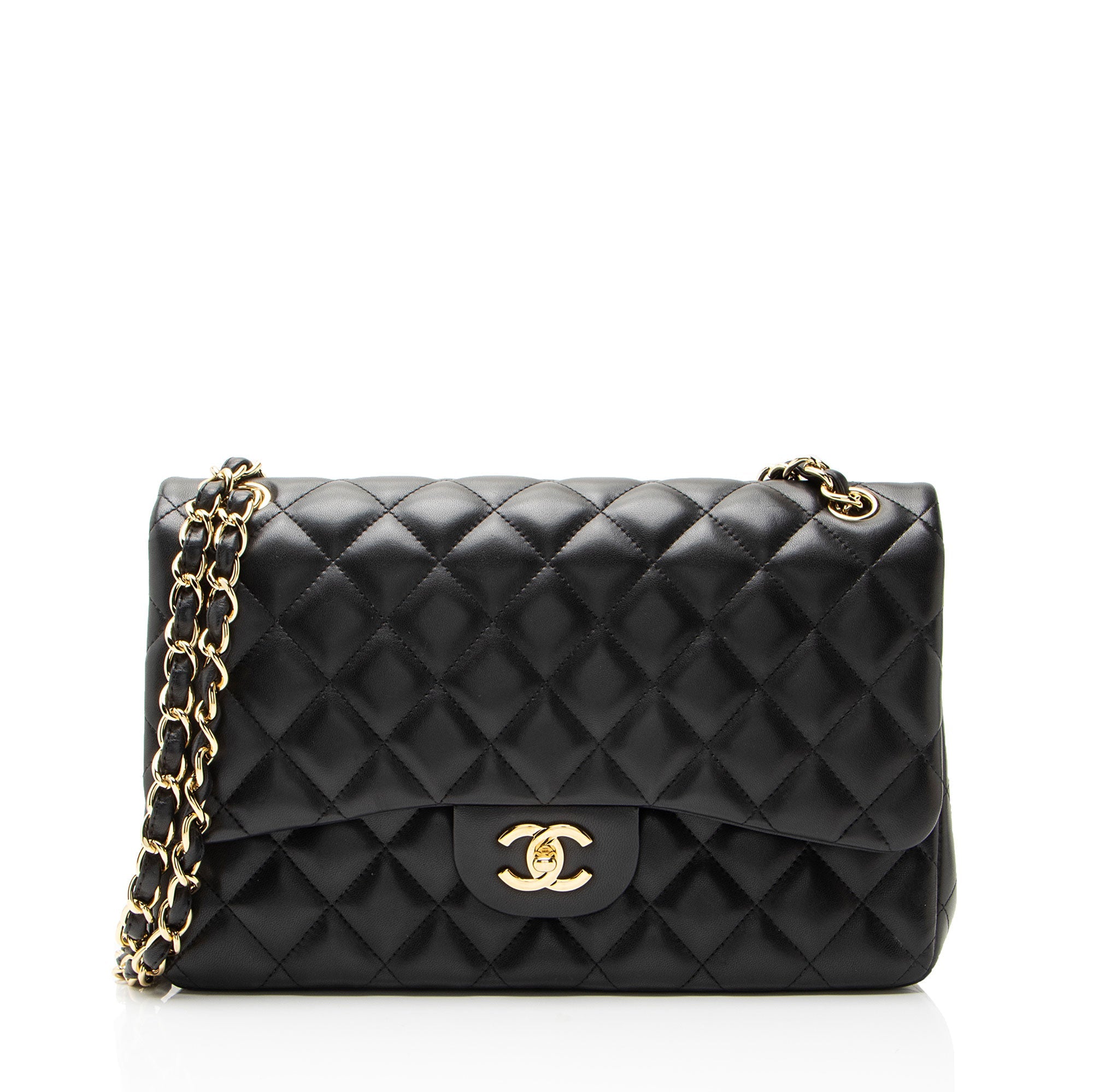 Chanel Lambskin Classic Jumbo Double Flap Bag