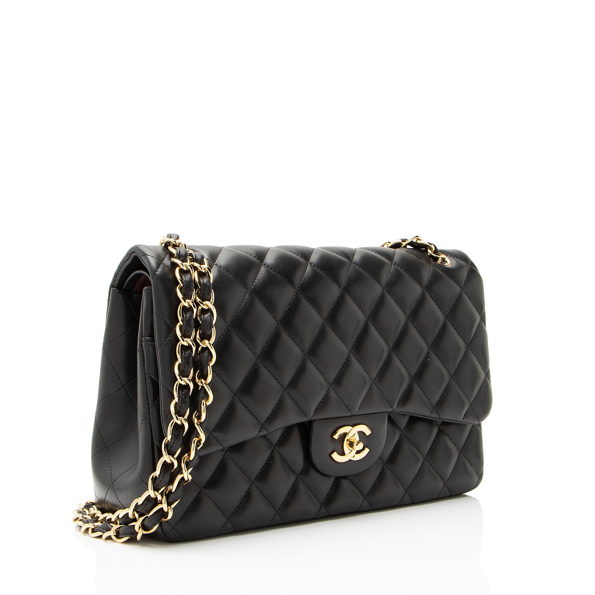Chanel Lambskin Classic Jumbo Double Flap Bag