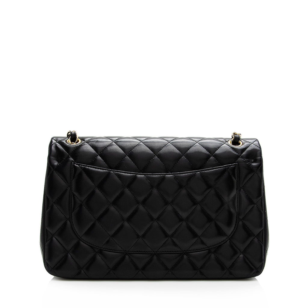 Chanel Lambskin Classic Jumbo Double Flap Bag (SHF-22321)