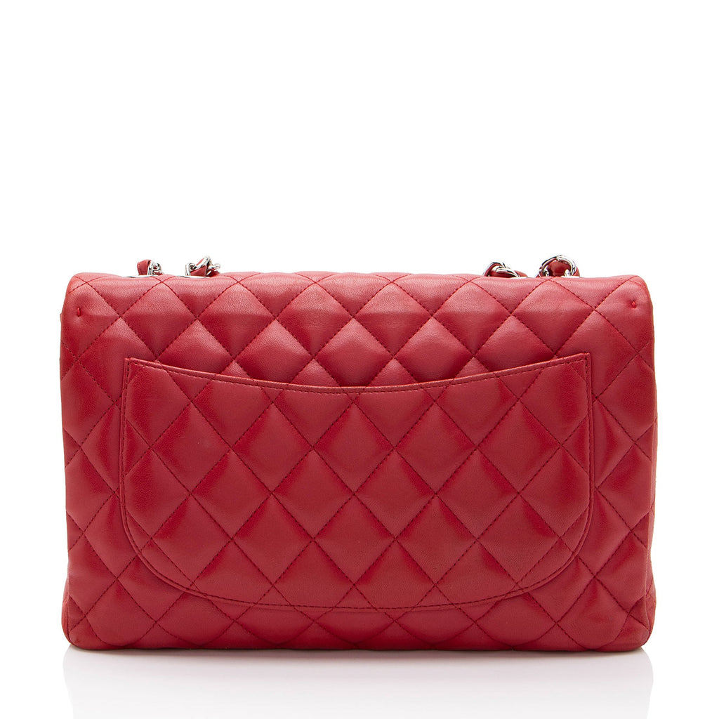 Chanel Lambskin Classic Jumbo Single Flap Bag
