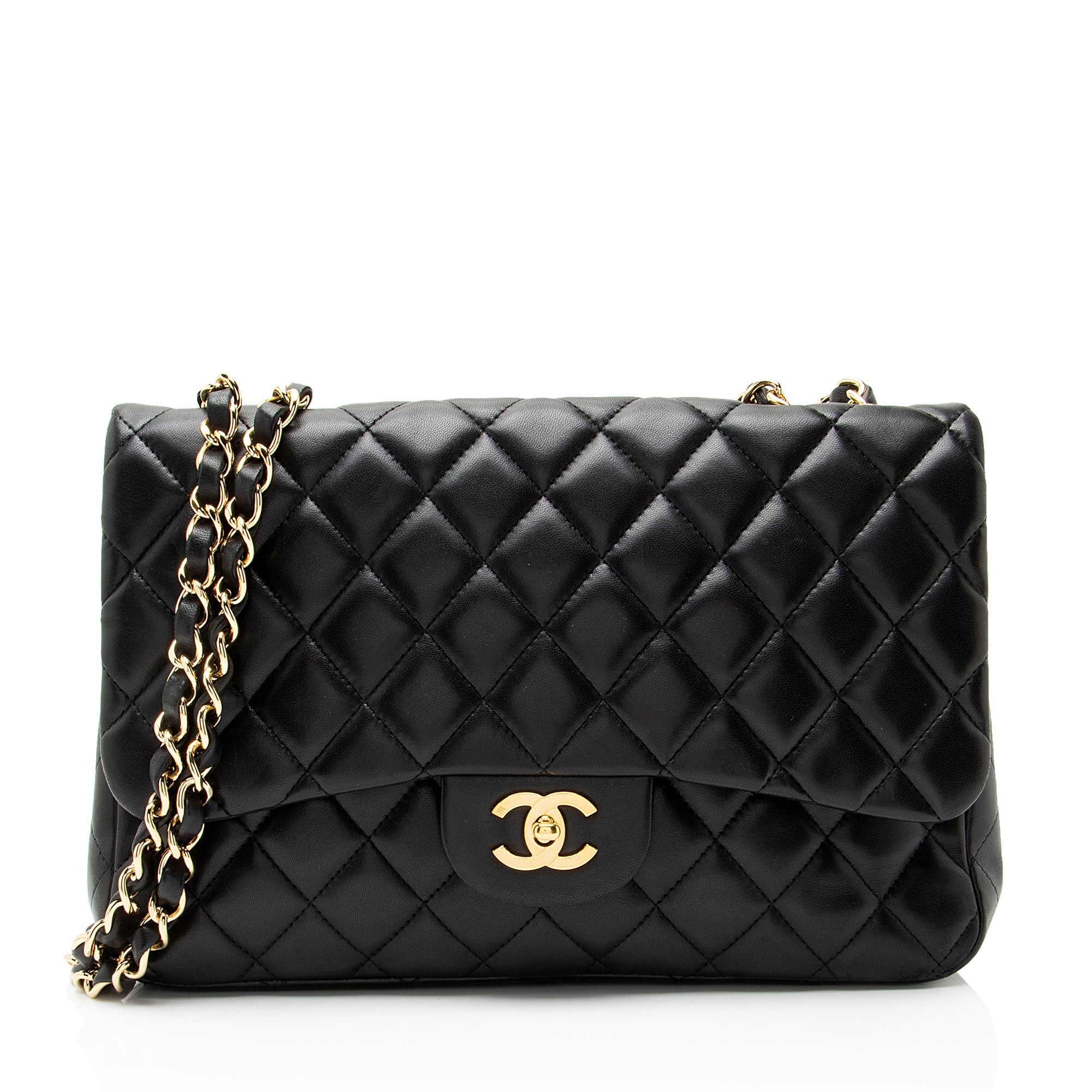 Chanel Lambskin Classic Jumbo Single Flap Bag