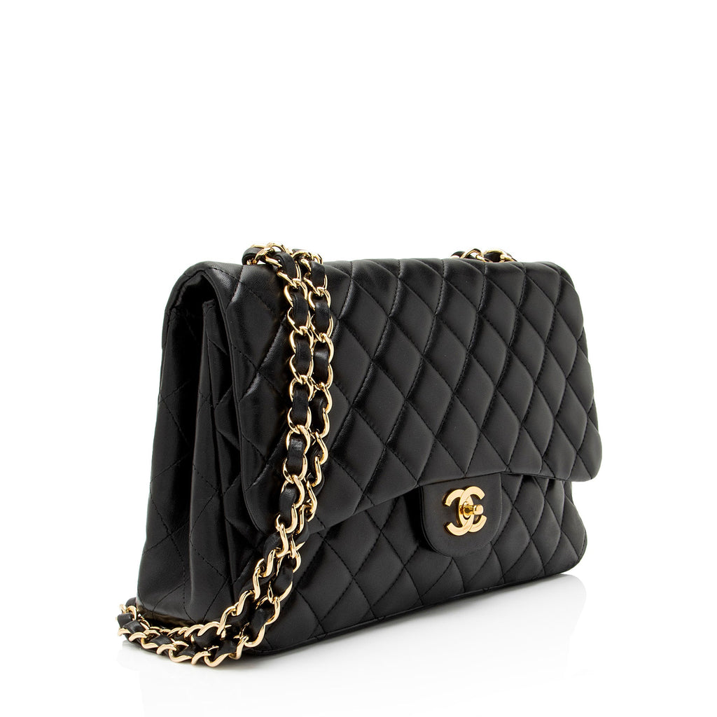 Chanel Lambskin Classic Jumbo Single Flap Bag