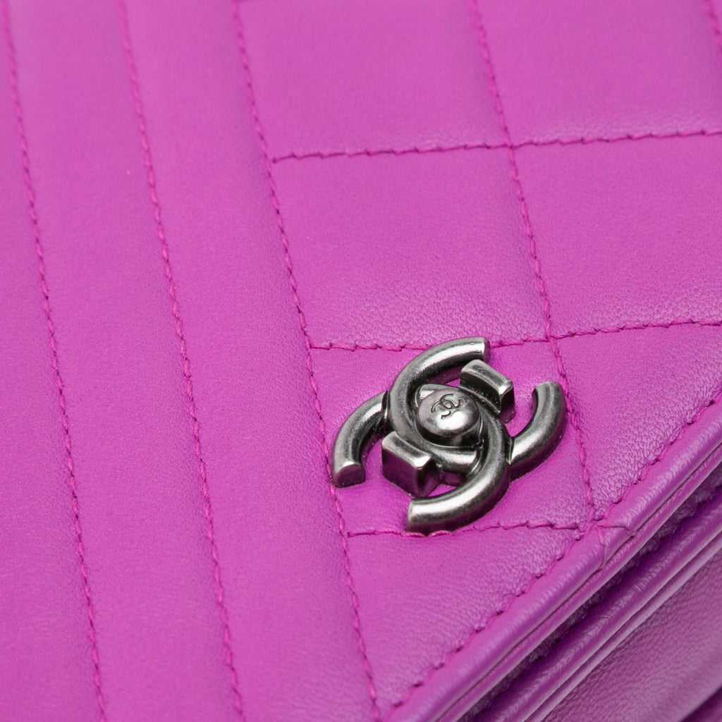 Chanel Lambskin Coco Boy Wallet On Chain