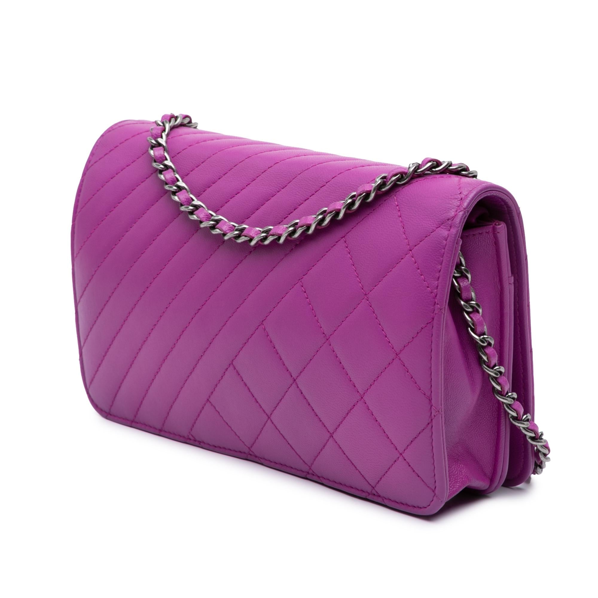 Chanel Lambskin Coco Boy Wallet On Chain