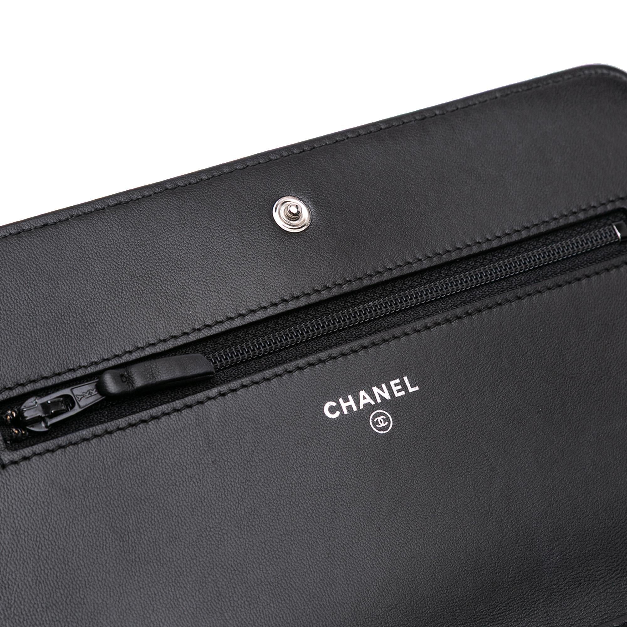 Chanel Lambskin Coco Boy Wallet On Chain
