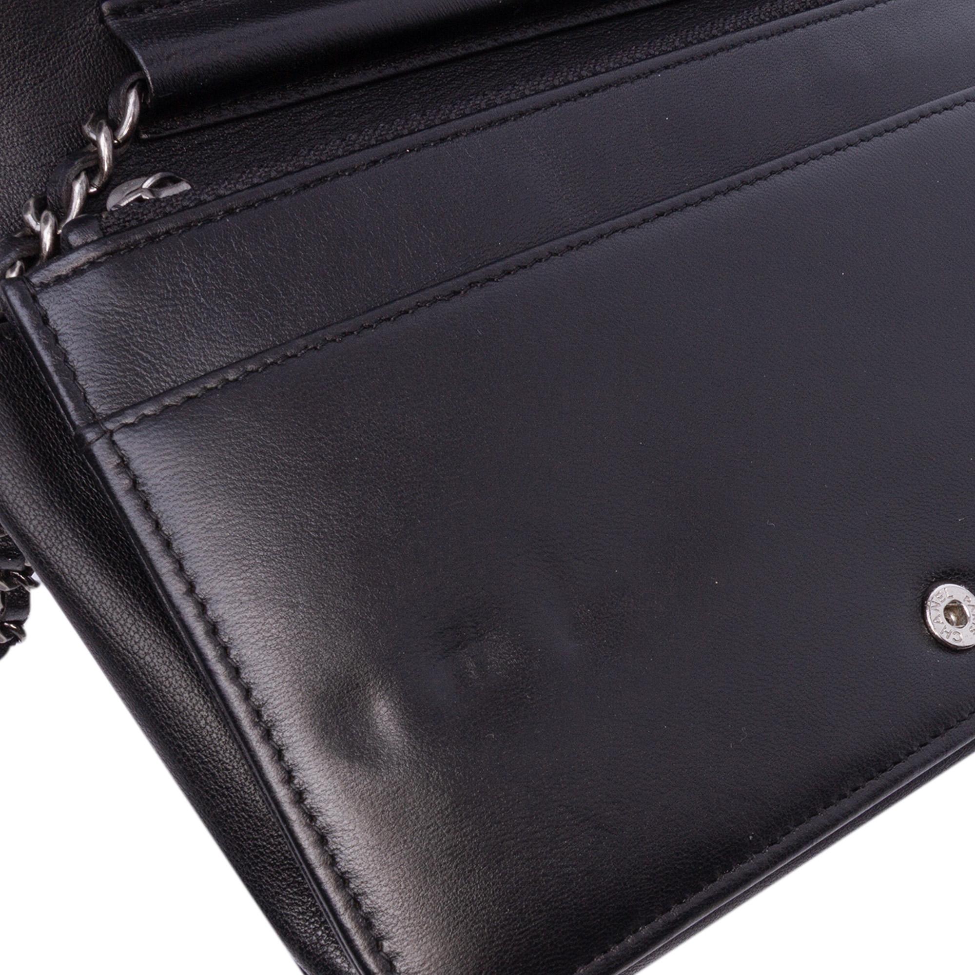 Chanel Lambskin Coco Boy Wallet On Chain