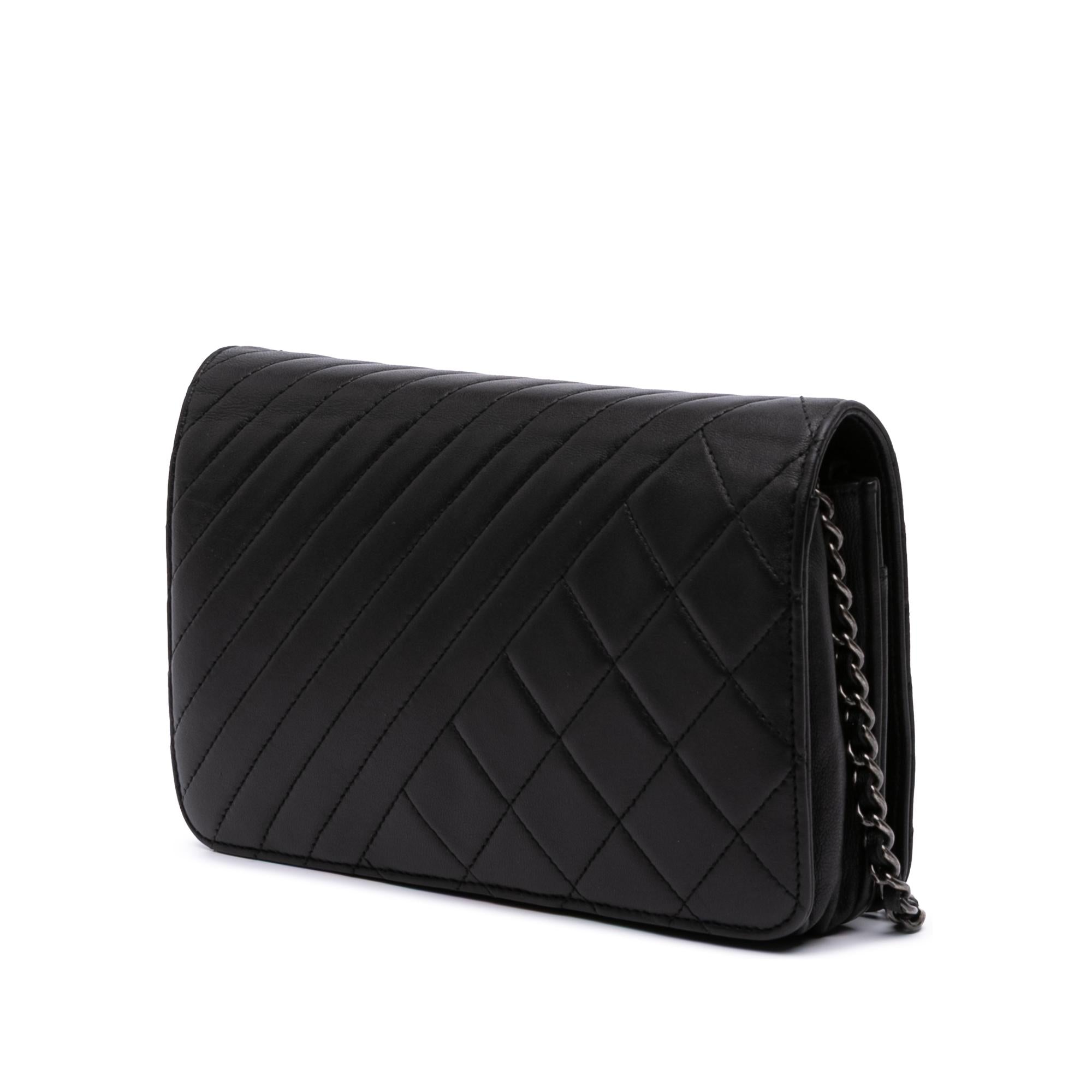 Chanel Lambskin Coco Boy Wallet On Chain
