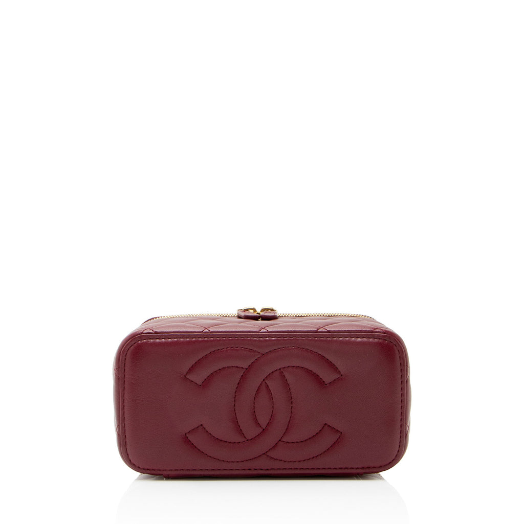 Chanel Lambskin Coco Hearts Small Vanity Case