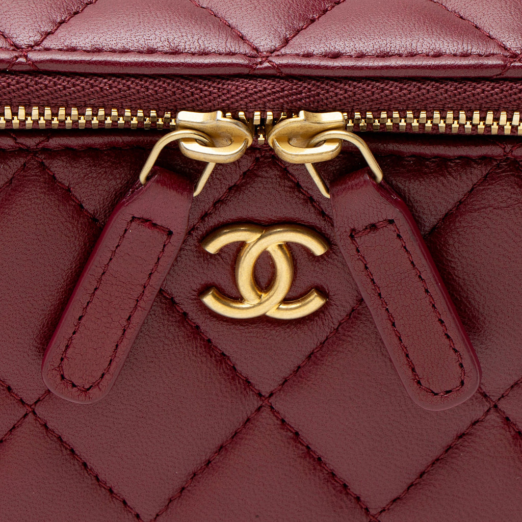 Chanel Lambskin Coco Hearts Small Vanity Case