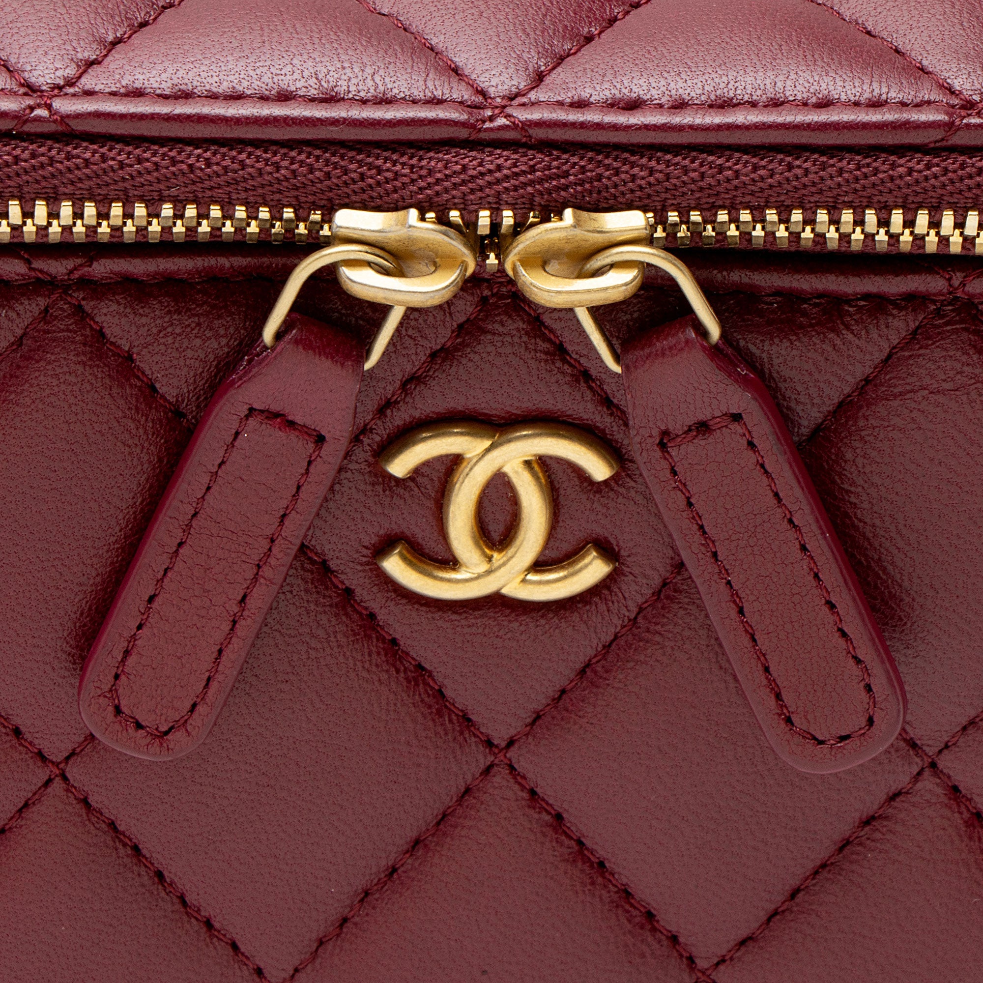 Chanel Lambskin Coco Hearts Small Vanity Case