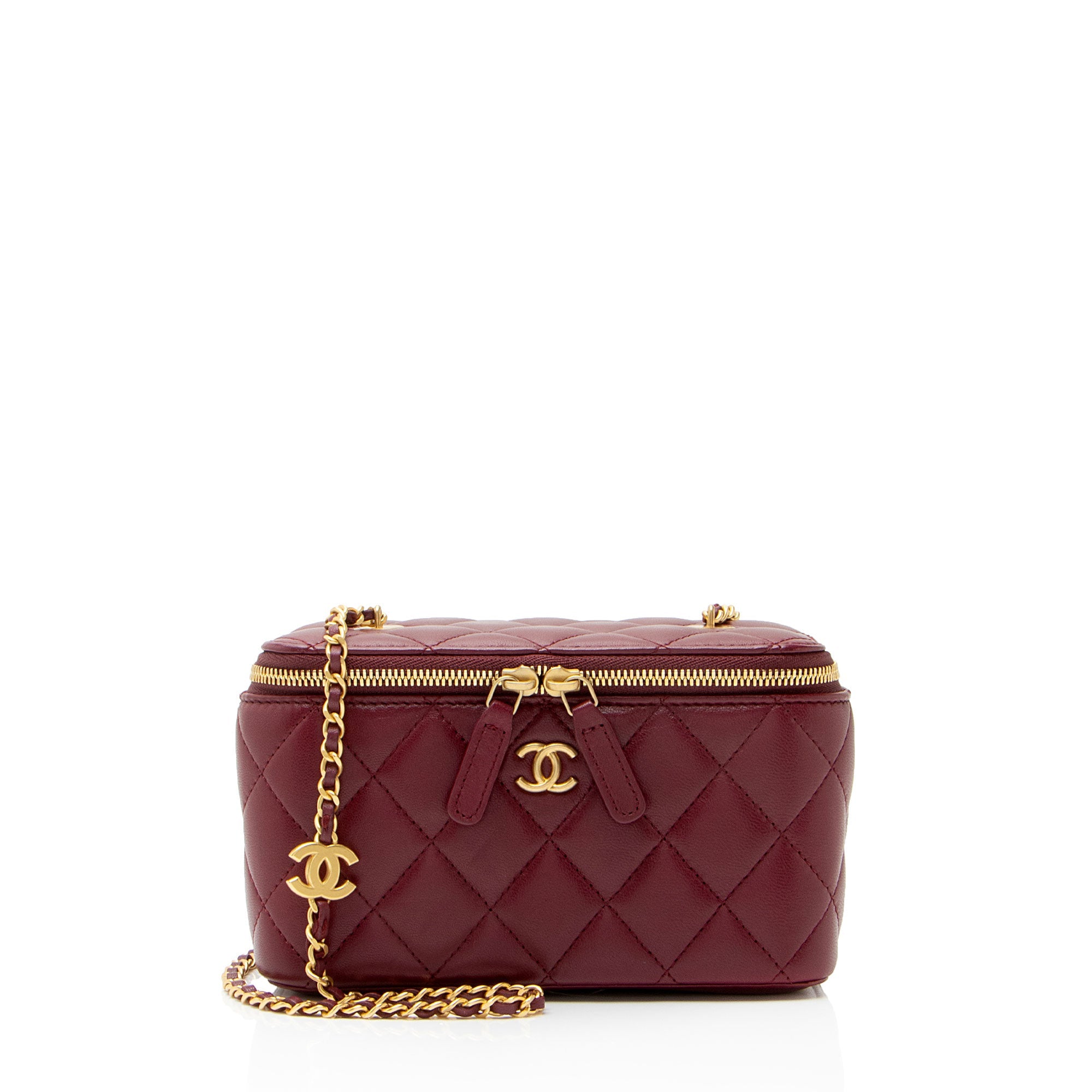 Chanel Lambskin Coco Hearts Small Vanity Case