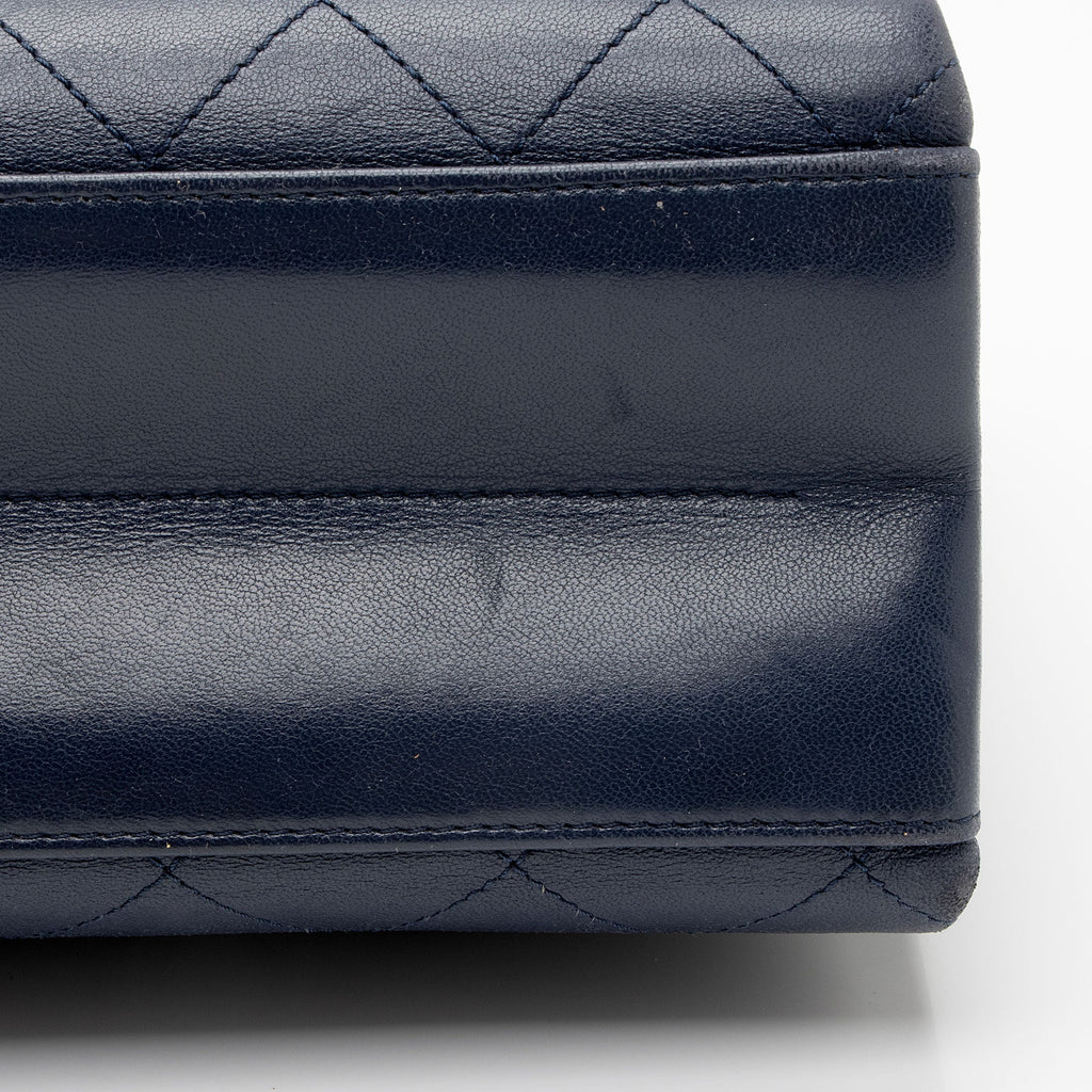 Chanel Lambskin Coco Lux Top Handle Flap Bag (SHF-E3U0SX)