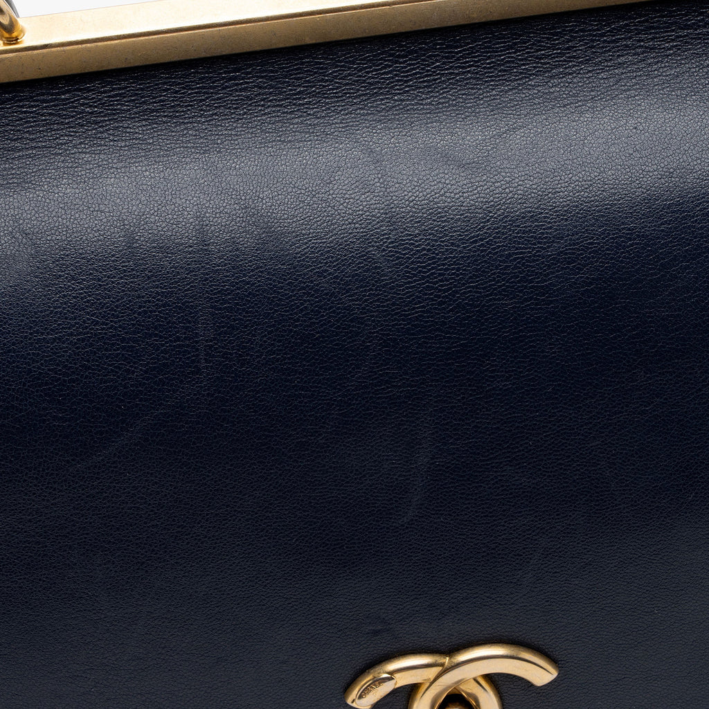 Chanel Lambskin Coco Lux Top Handle Flap Bag (SHF-E3U0SX)