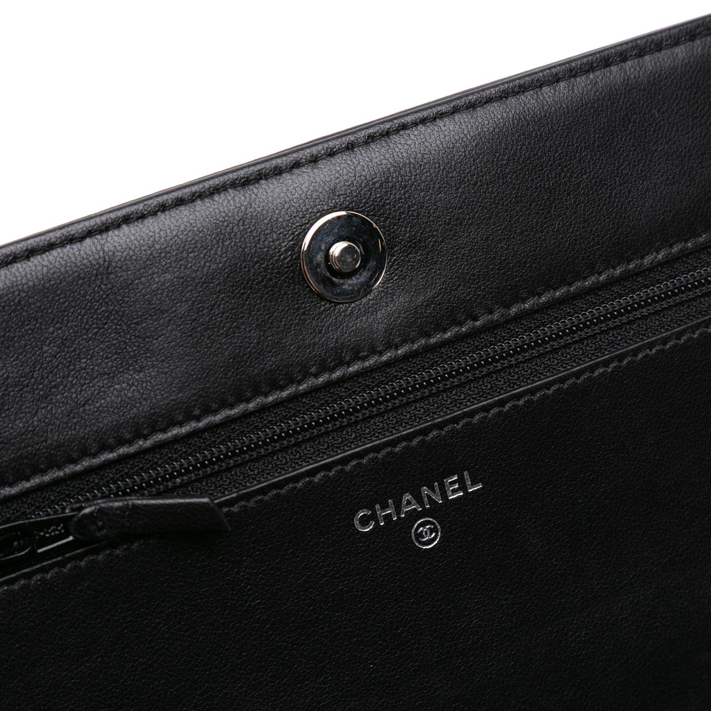 Chanel Lambskin Crystal Studded Boy Wallet on Chain