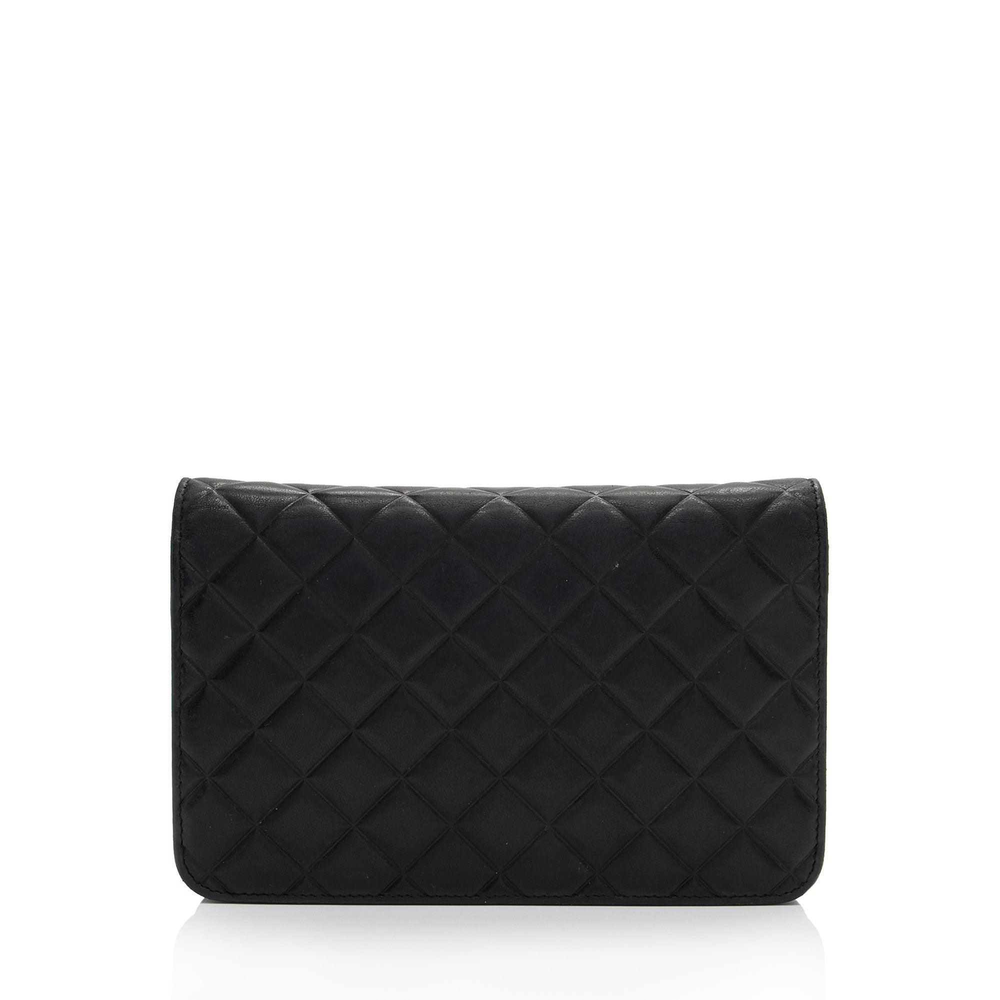 Chanel Lambskin Diamond CC Wallet On Chain Bag (SHF-yFwMhh)