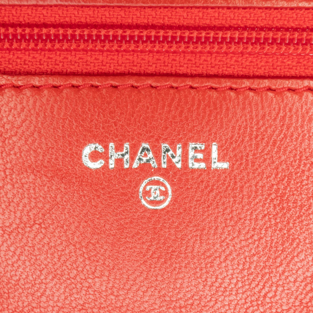 Chanel Lambskin Diamond CC Wallet on Chain (SHG-K03AWt)