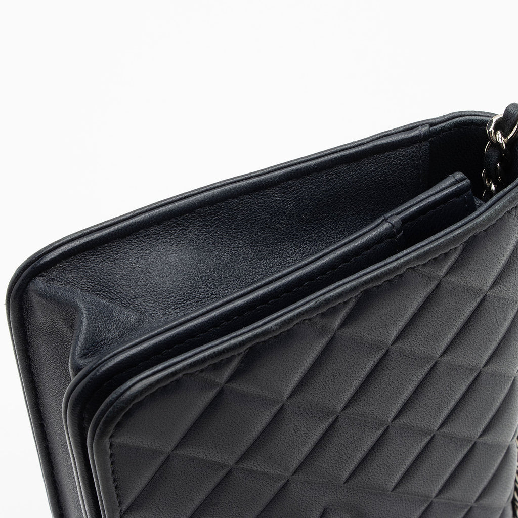 Chanel Lambskin Diamond CC Wallet on Chain