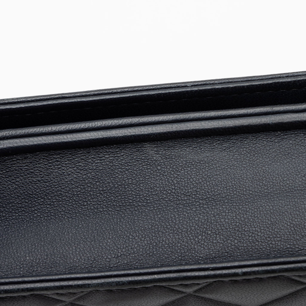 Chanel Lambskin Diamond CC Wallet on Chain