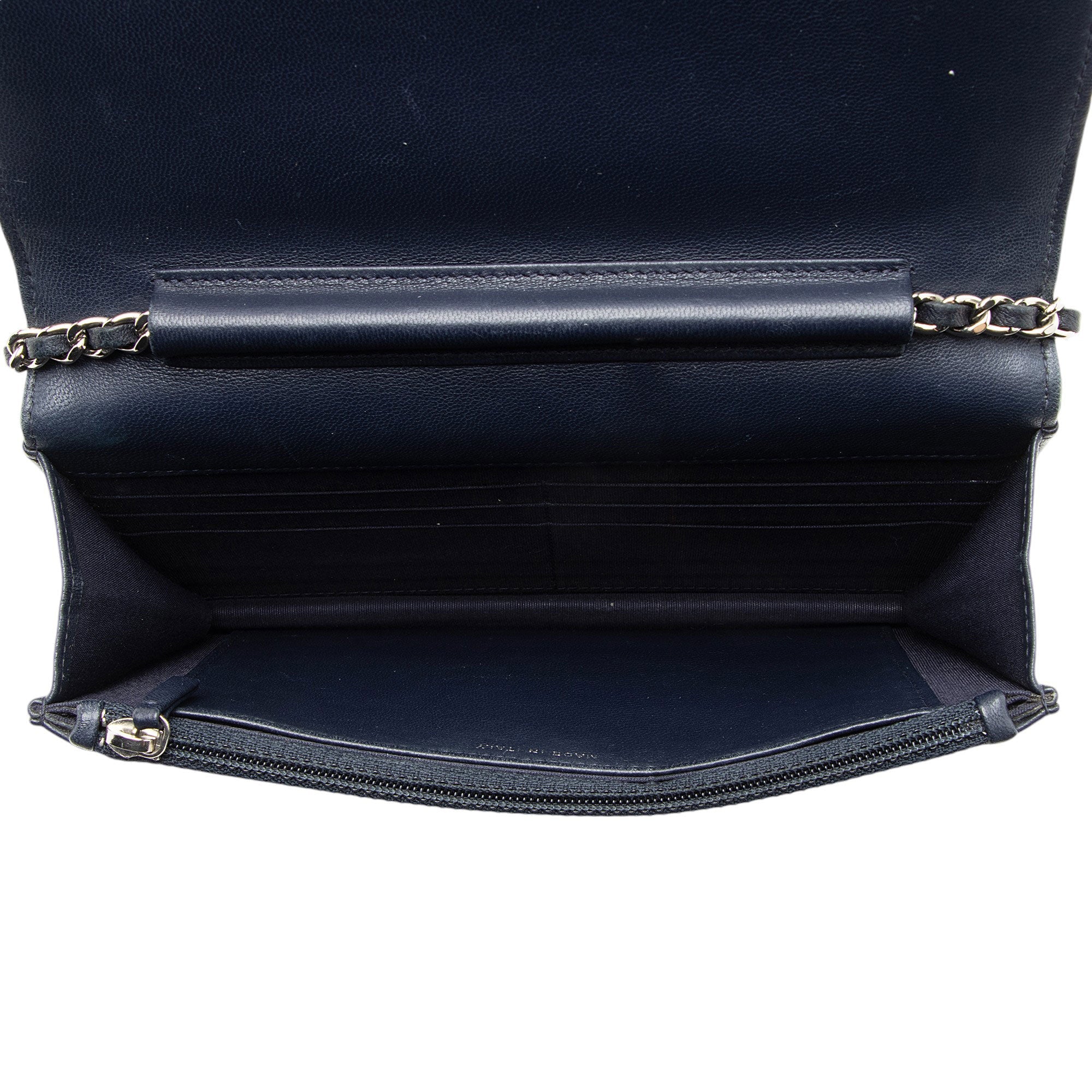 Chanel Lambskin Diamond CC Wallet on Chain