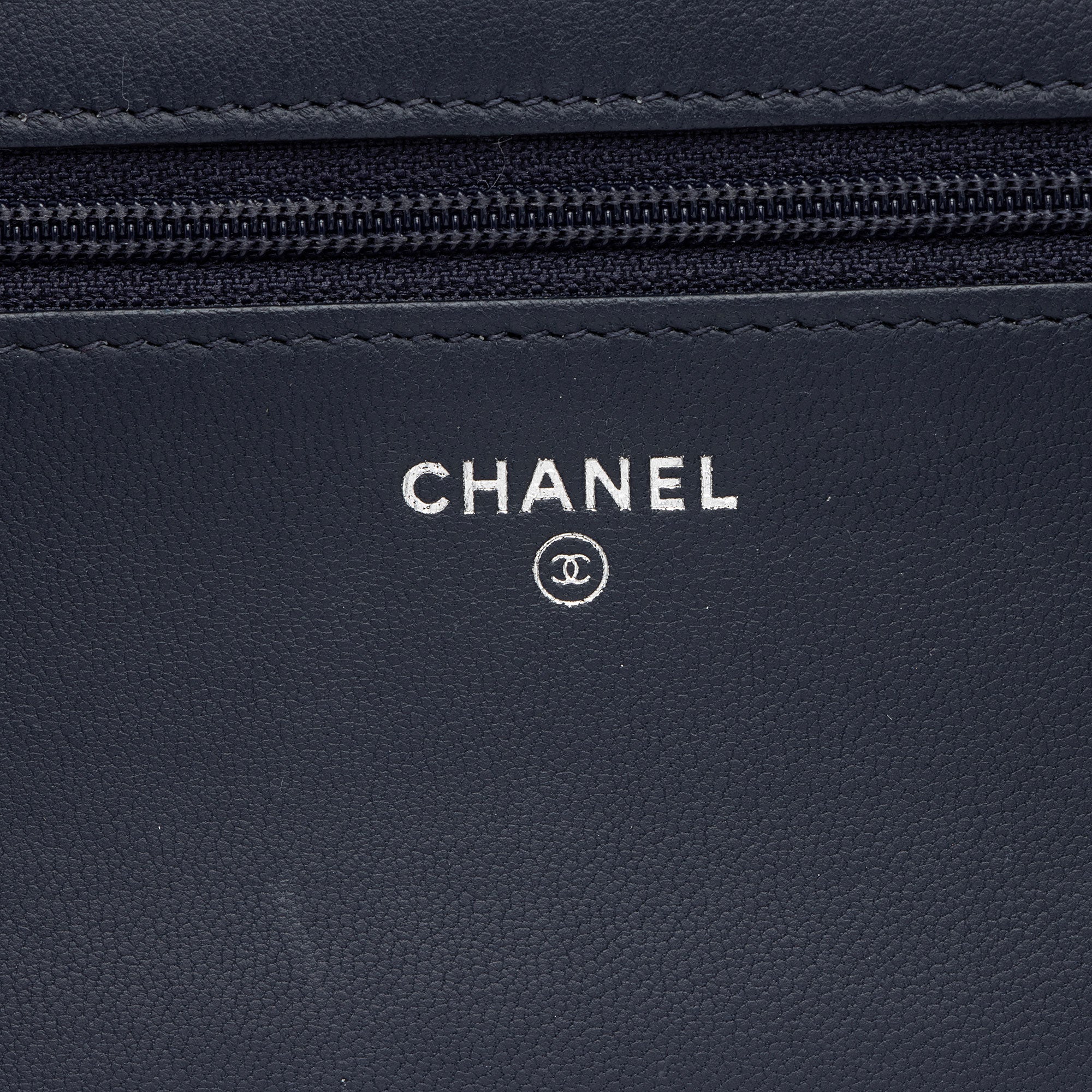 Chanel Lambskin Diamond CC Wallet on Chain