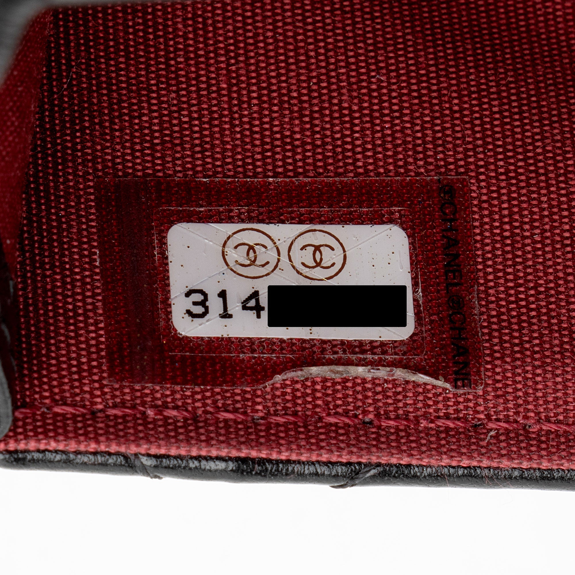 Chanel Lambskin Diamond Lock Card Holder on Chain