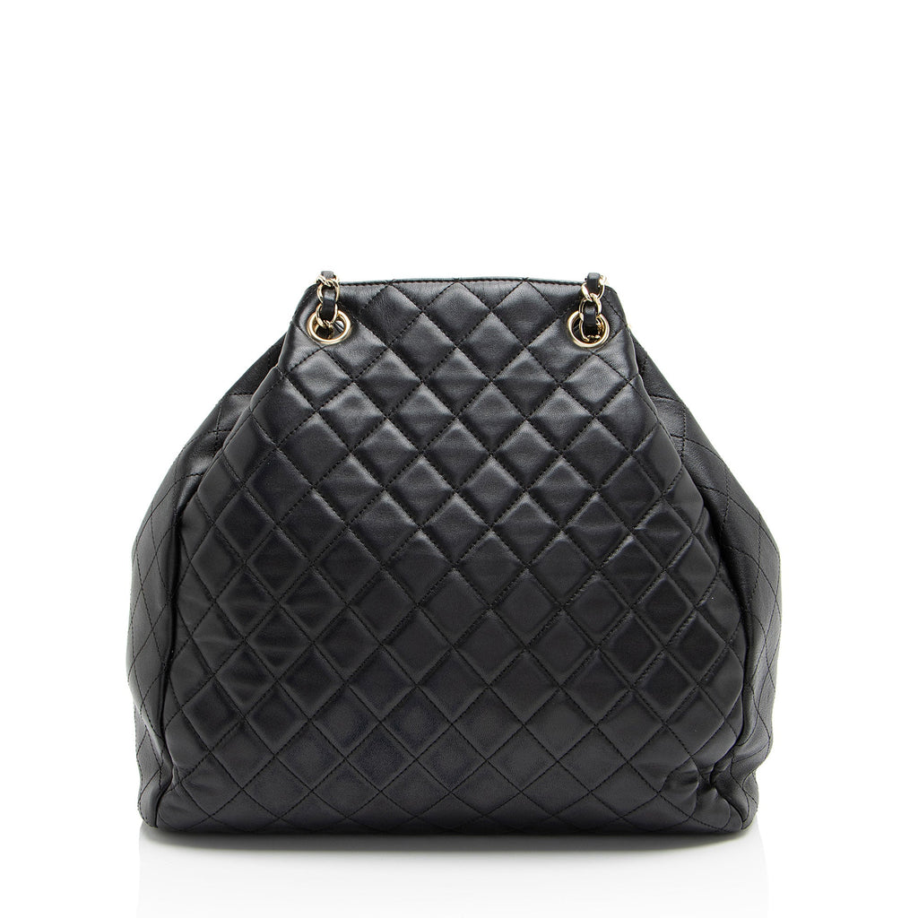 Chanel Lambskin Drawstring Bucket Bag