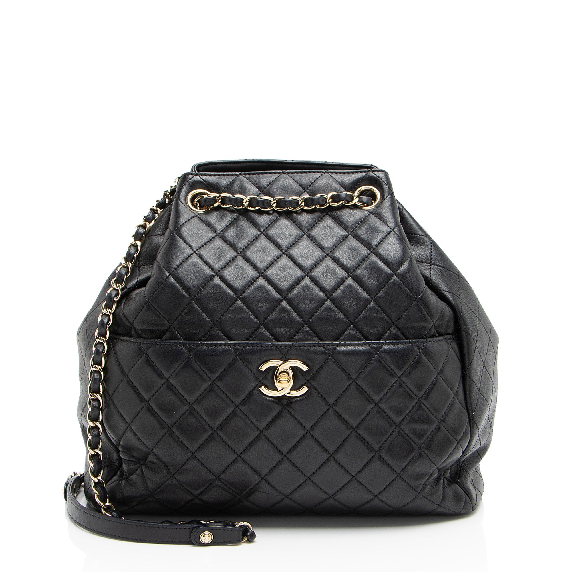 Chanel Lambskin Drawstring Bucket Bag