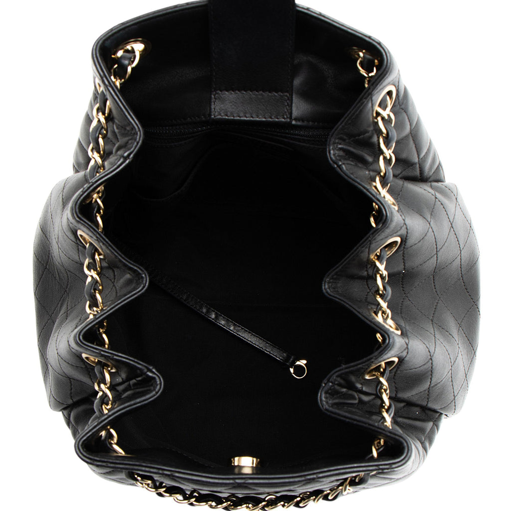 Chanel Lambskin Drawstring Bucket Bag