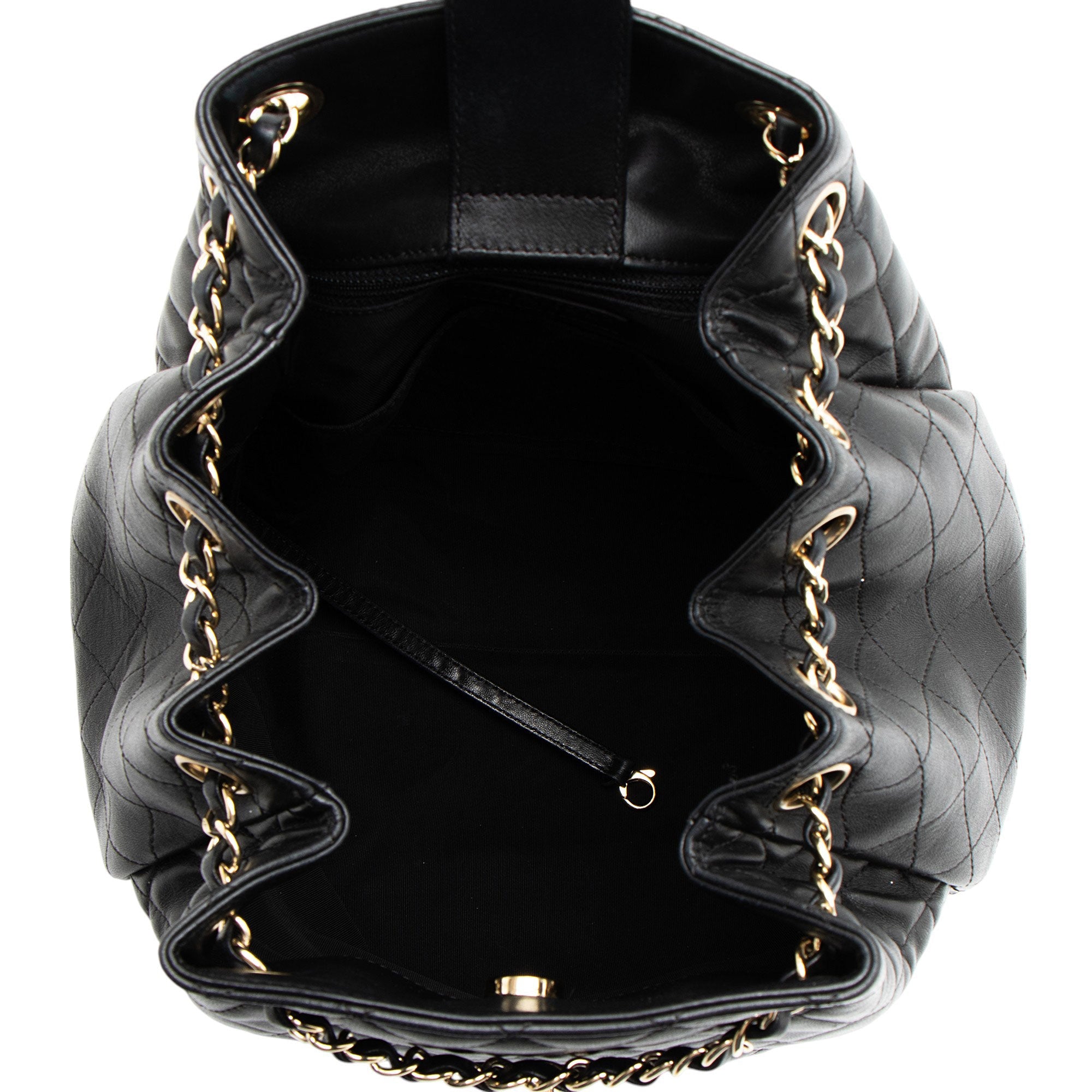 Chanel Lambskin Drawstring Bucket Bag