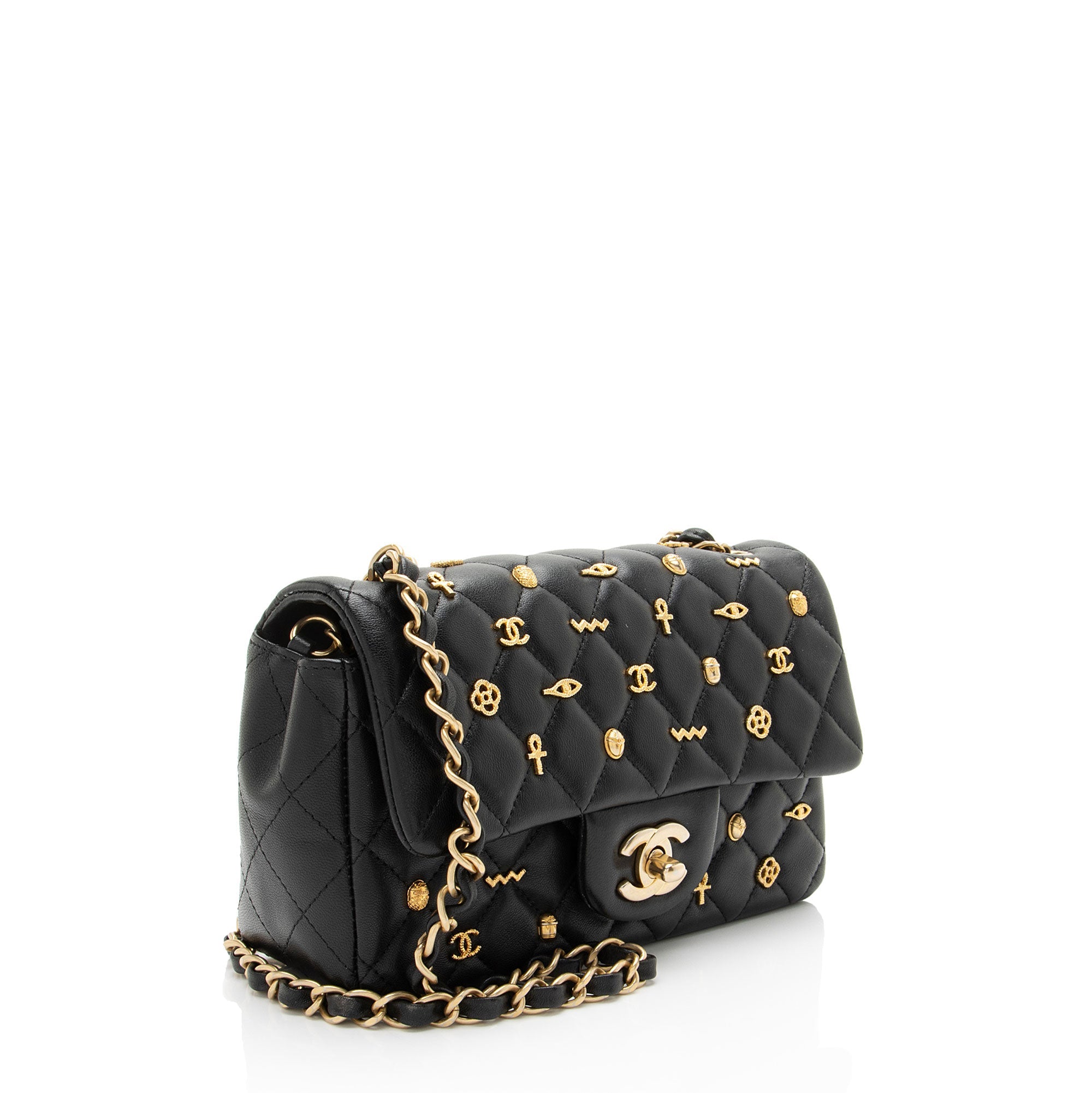 Chanel Lambskin Egyptian Amulet Rectangular Mini Flap Bag