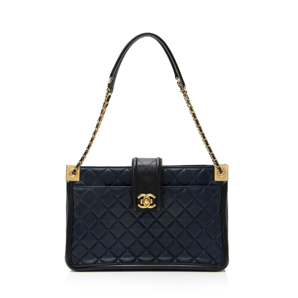 Chanel Lambskin Elegant CC Large Shopping Tote