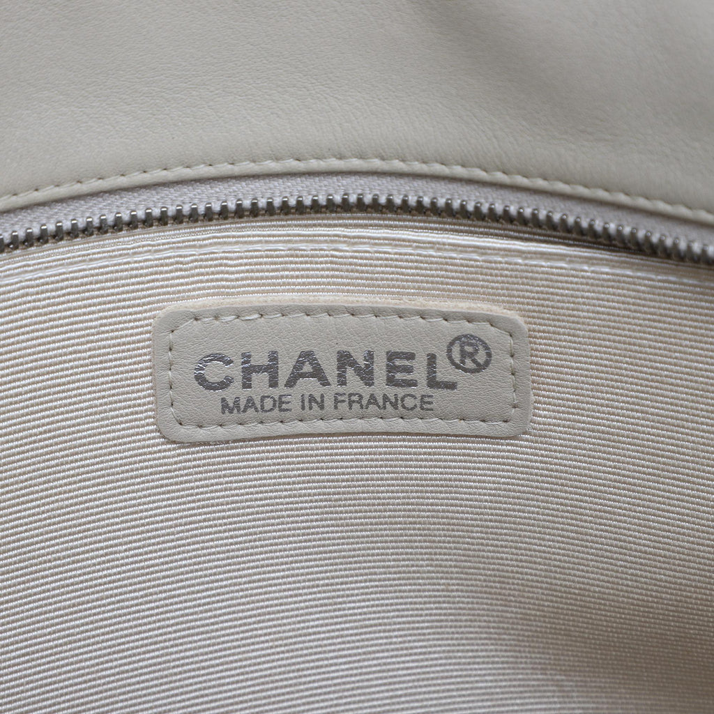 Chanel Lambskin Embossed CC Camellia Tote