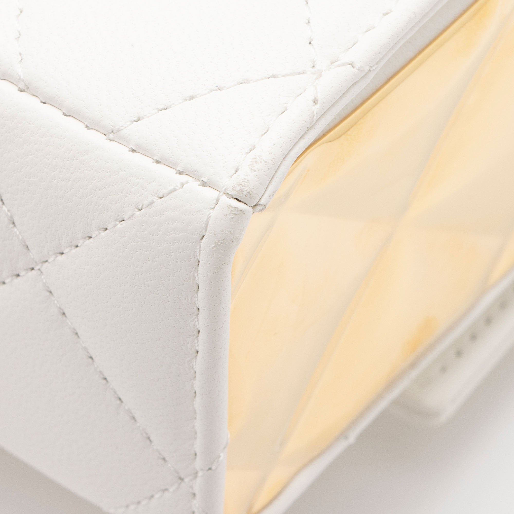 Chanel Lambskin Quilted Plate Top Handle Mini Flap Bag (SHF-l4OODl)